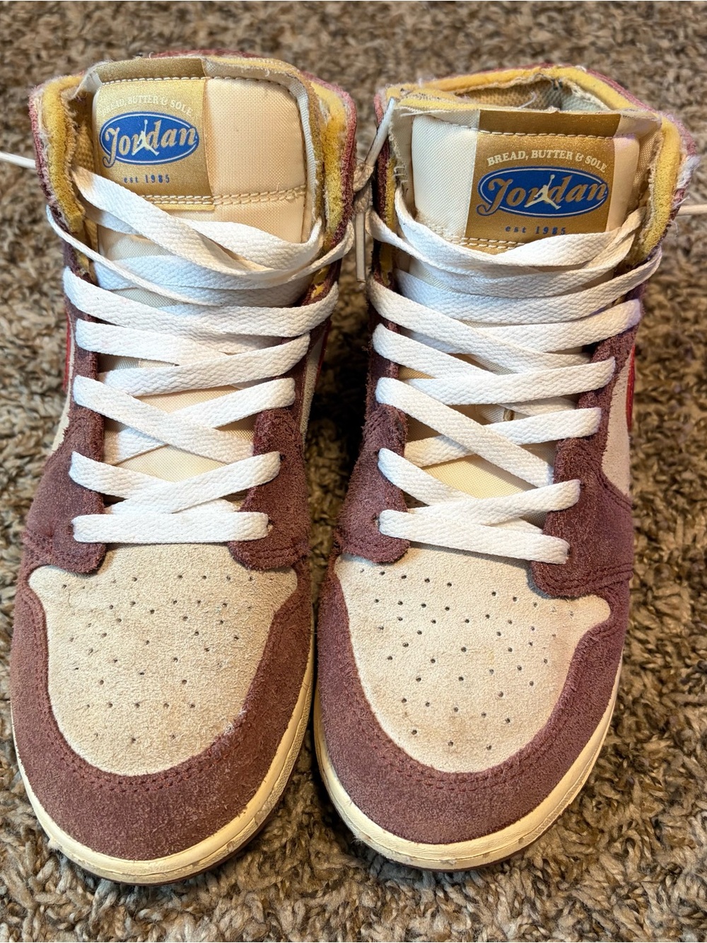 Jordan Kids' High-Top Sneakers in Pink and Cream